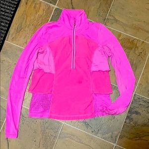 🔥Lululemon hot pink ruffle top
